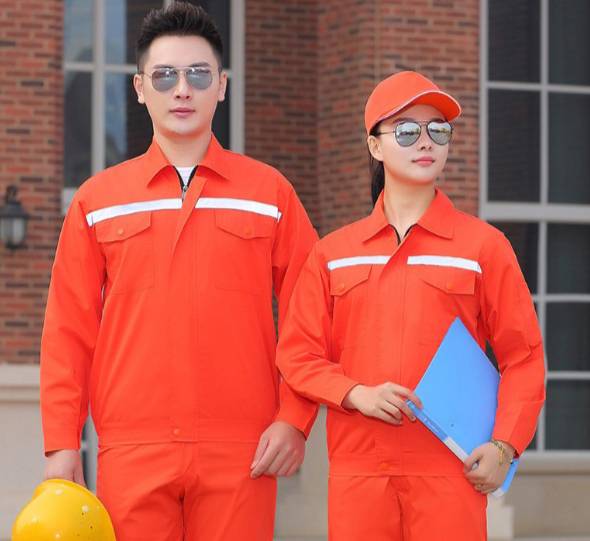 ชุดช่าง ยูนิฟอร์มช่าง ชุดช่างกลโรงงาน ช่างไฟฟ้า สีกรม สีฟ้า สีแดง สีเทา สีส้ม