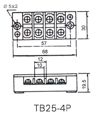 เทอร์มินอลต่อสาย 3 - 12 ช่อง 25A