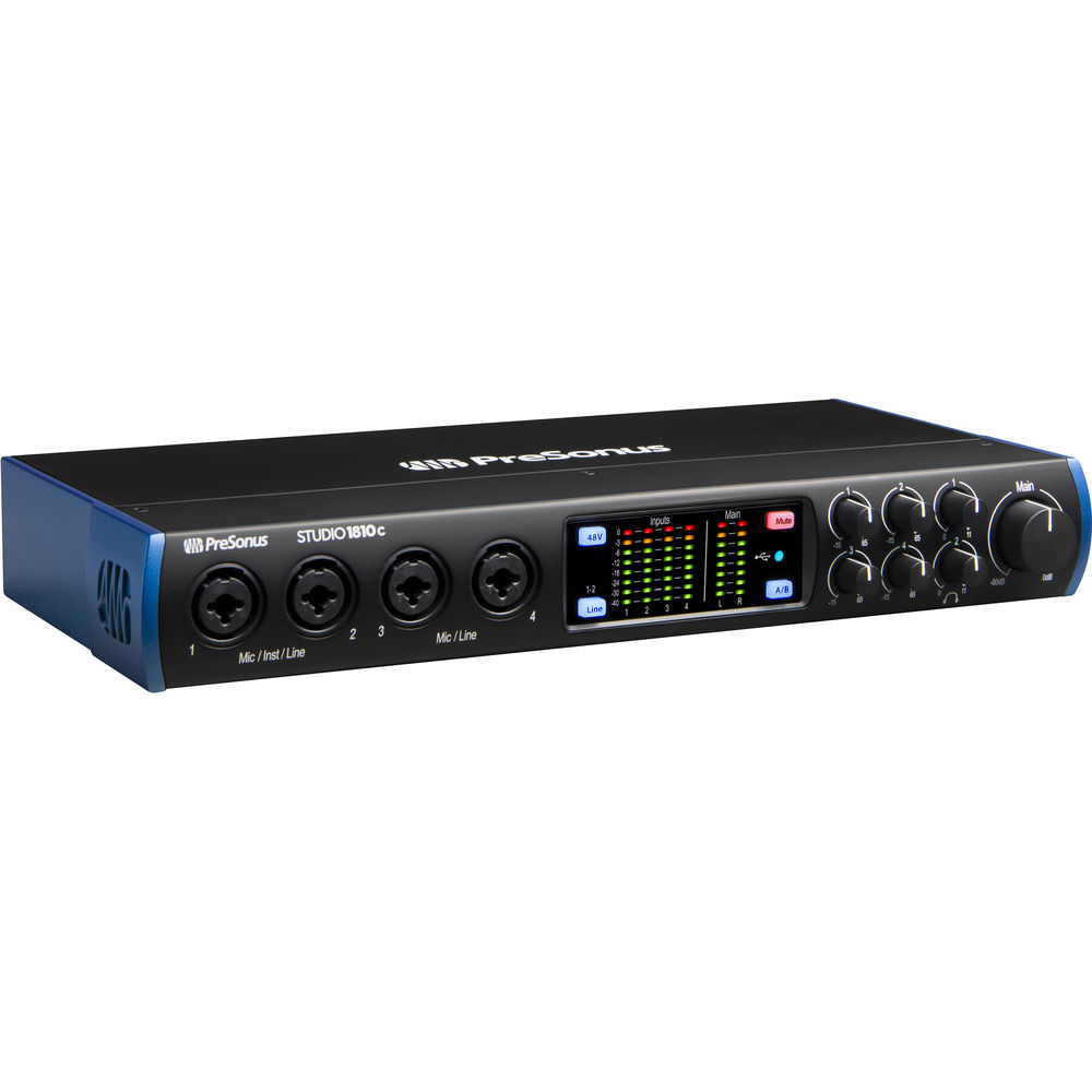 PreSonus Studio 1810c *ของแท้รับประกัน 1ปี* 18x8 USB Type-C ออดิโอ อินเตอร์เฟส 18อิน /8เอ้าท์ 24-Bit/ 192 kHz รองรับ Mac/PC สำหรับบันทึกเสียง, ทำเพลง, ไลฟ์สด, สตรีม, ออนไลน์ ฟรี!! ซอฟต์แวร์ Studio one artist ฯลฯ