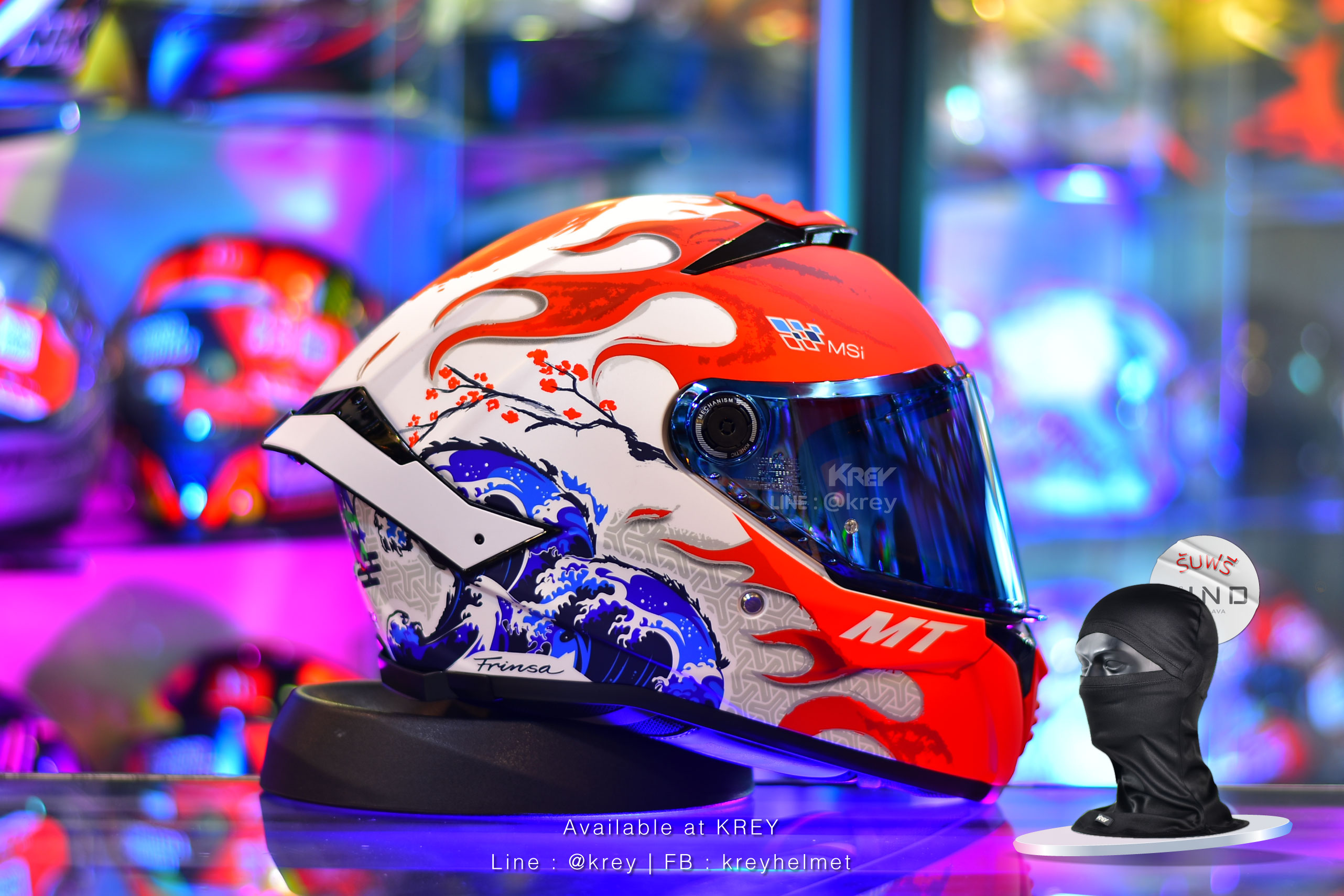 MT model THUNDER 4 SV YAMANAKA JAPAN GLASS WHITE RED MATT