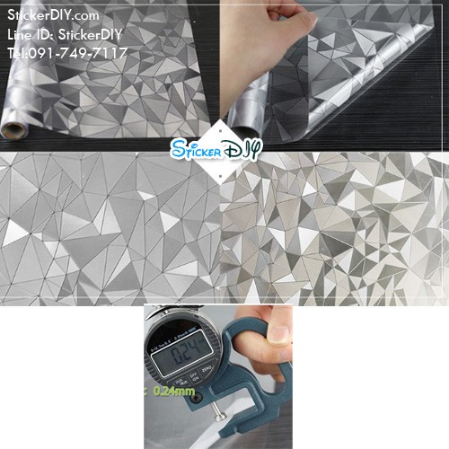 (กว้าง90cm.x290cm.) ฟิล์ม PVC สูญญากาศติดกระจก "Flower" GS056