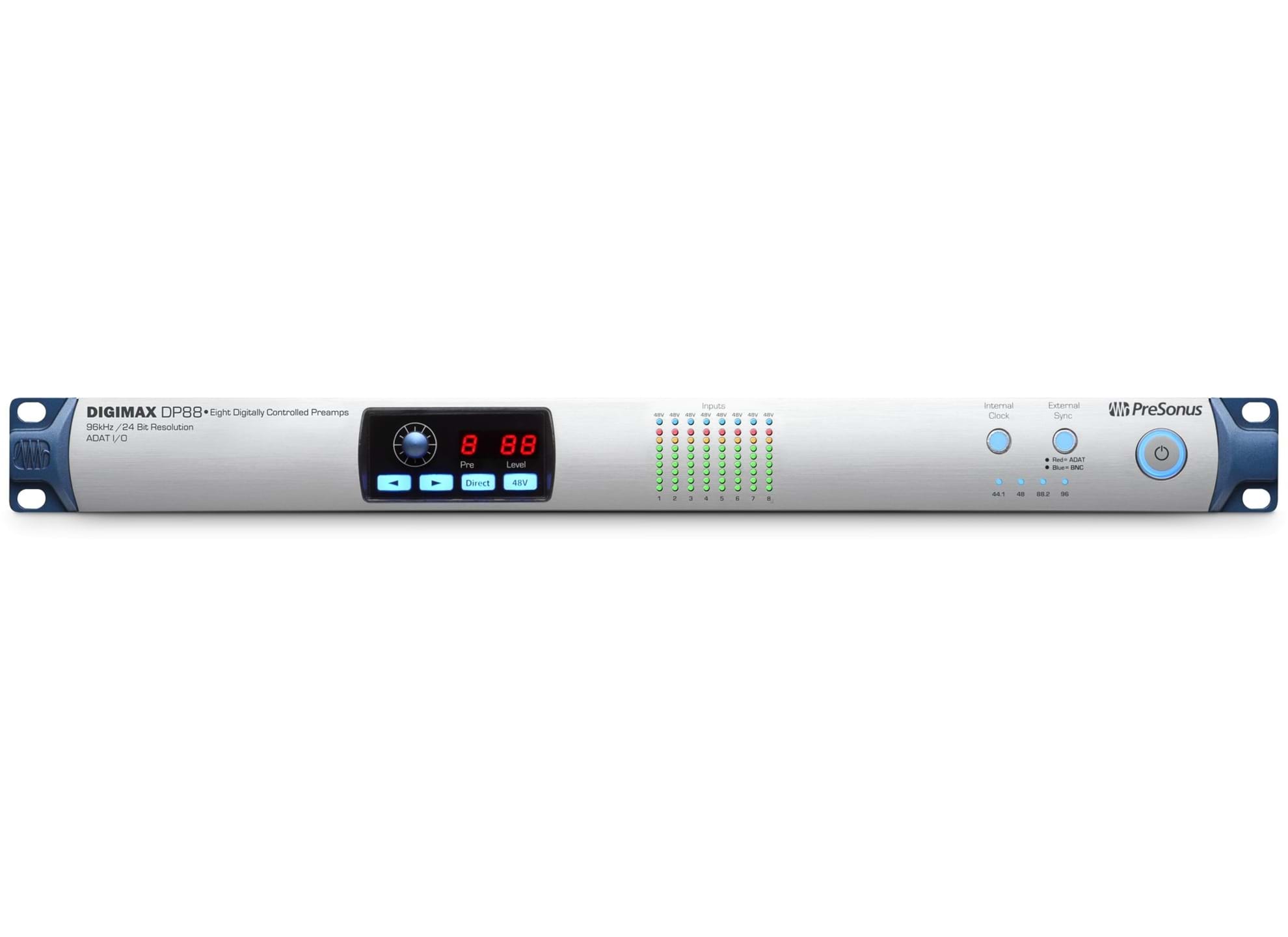 PreSonus DigiMax DP88 ปรีไมค์ 8x8 96kHz Preamplifier/Converter with 8 XMAX Mic Preamps, Burr-brown Converters, ADAT I/O รับประกัน 1 ปี