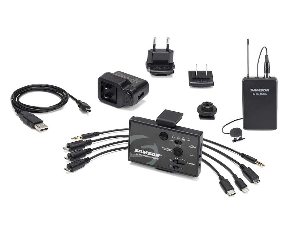Samson Go Mic Mobile Lavalier *ของแท้รับประกัน1ปี* ไมค์ไร้สายหนีบปกเสื้อ 2.4 GHz,รองรับ iOS/ Android/ DSLR, ฟรี..สายเคเบิ้ล/ตัวจับยึด ฯลฯ