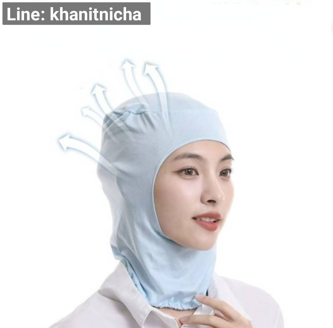 หมวกโรงงาน หมวกอนามัยป้องกันฝุ่น หมวกคลุมผม ป้องกันผมร่วง