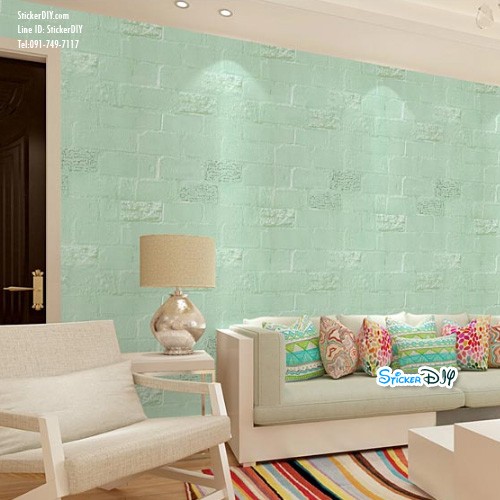 Wallpaper sticker วอลเปเปอร์แบบกาวในตัว 3D WP878C (หน้ากว้าง 45cm.xยาว 10m.)