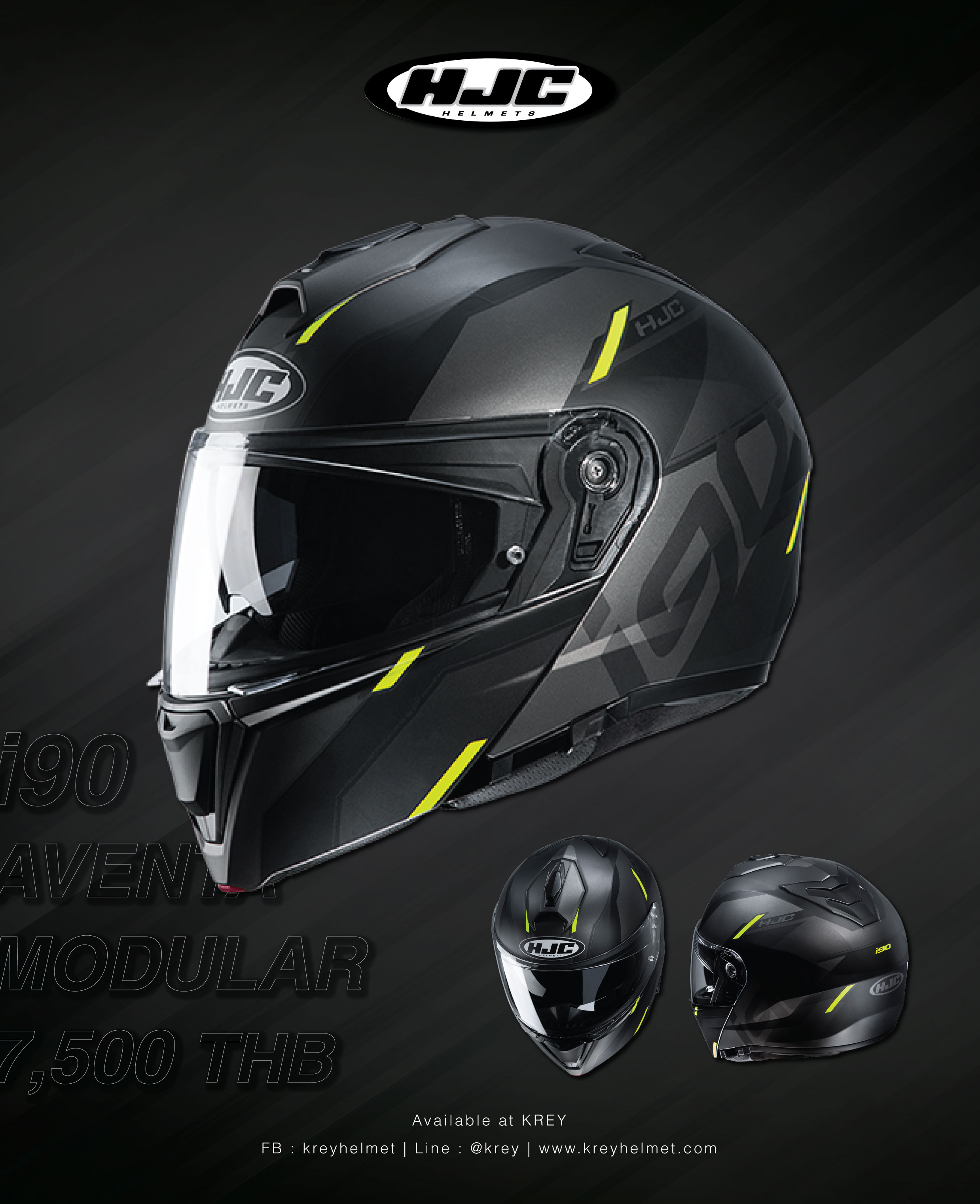 HJC model i90 AVENTA Black Grey MATT