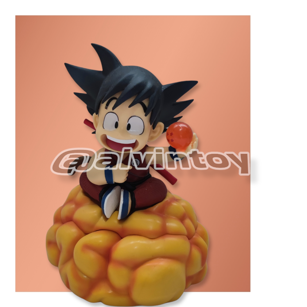 Action Figure Son Goku Fes โงกุนตอนเด็ก ขี่เมฆ ขนาดความสูง 15 ซม. ผลิตจากวัสดุ PVC คุณภาพดี