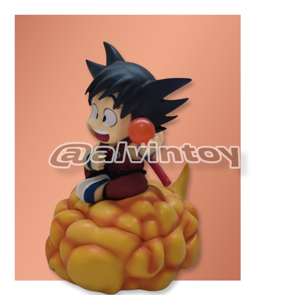 Action Figure Son Goku Fes โงกุนตอนเด็ก ขี่เมฆ ขนาดความสูง 15 ซม. ผลิตจากวัสดุ PVC คุณภาพดี