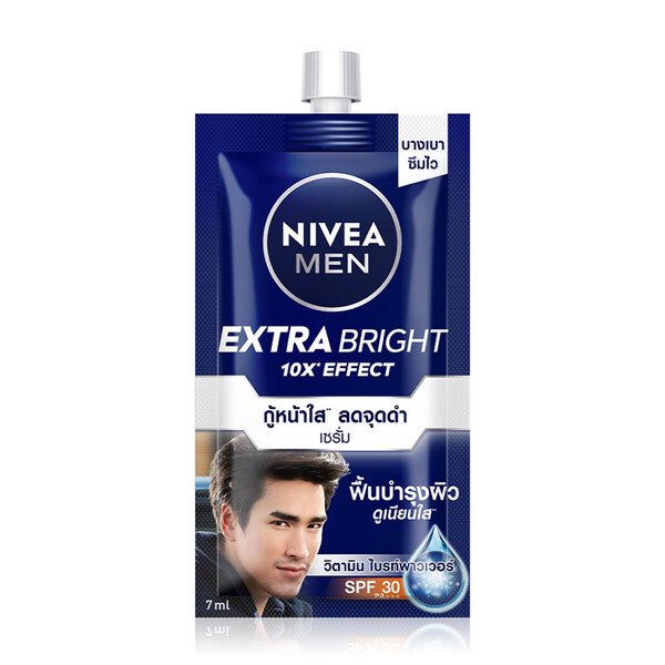 NIVEA MEN นีเวีย เมน เอ็กซ์ตร้า ไบรท์ เฟซ เซรั่ม (7 มล) Extra Bright Face Serum SPF30 PA+++ (7 ML)