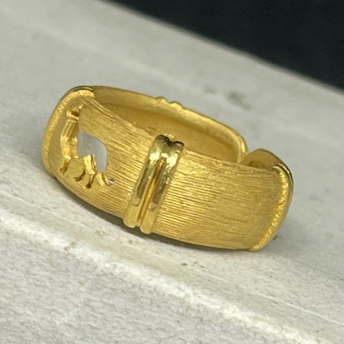 รหัส 63833 แหวน Gold Master ทอง24K + ทอง14K ปีจอ หมา ขนาด 49 นน. 9.30 g