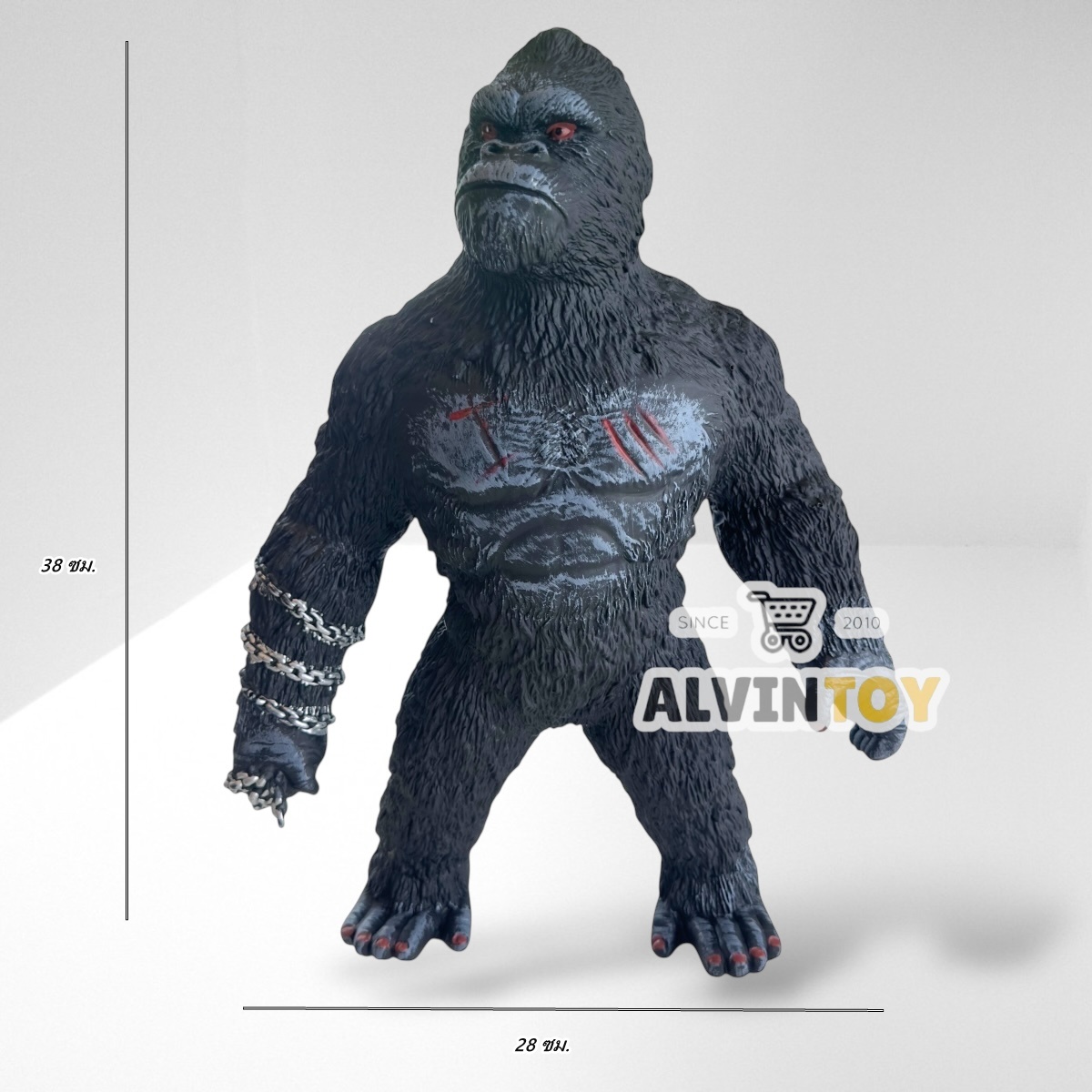 โมเดล ลิงกอริลลา คิงคอง Gorilla Kingkong มีเสียง ผลิตจากวัสดุ soft vinyl แบบนิ่ม ปลอดภัย คุณภาพดี ลงสีสวยงาม