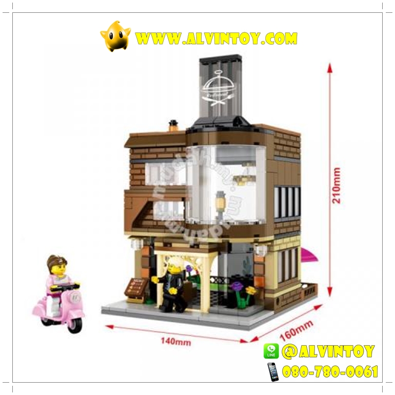 Lego Sembo Block - ตัวต่อเลโก้ ร้านอาหาร Restaurant 355 ชิ้น