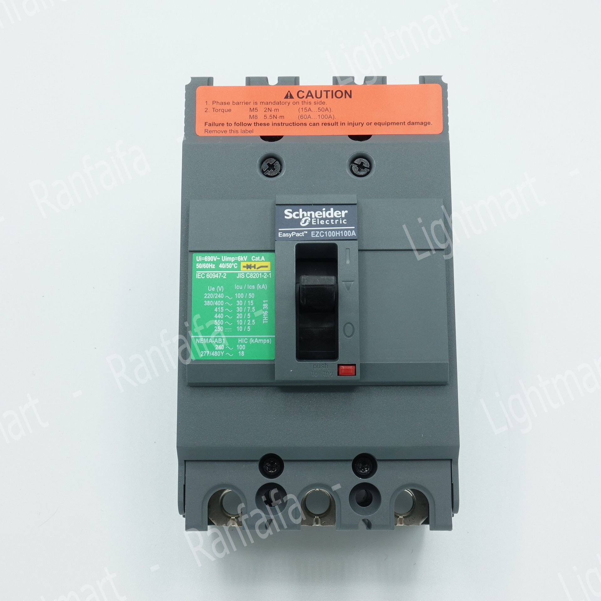 เมนเบรกเกอร์ 3P EZC100H (30kA) Schneider