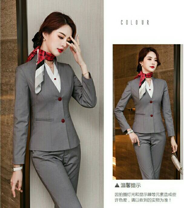 ชุดพนักงานต้อนรับ รีเซฟชั่นโรงแรมห้าดาว ชุดสูท