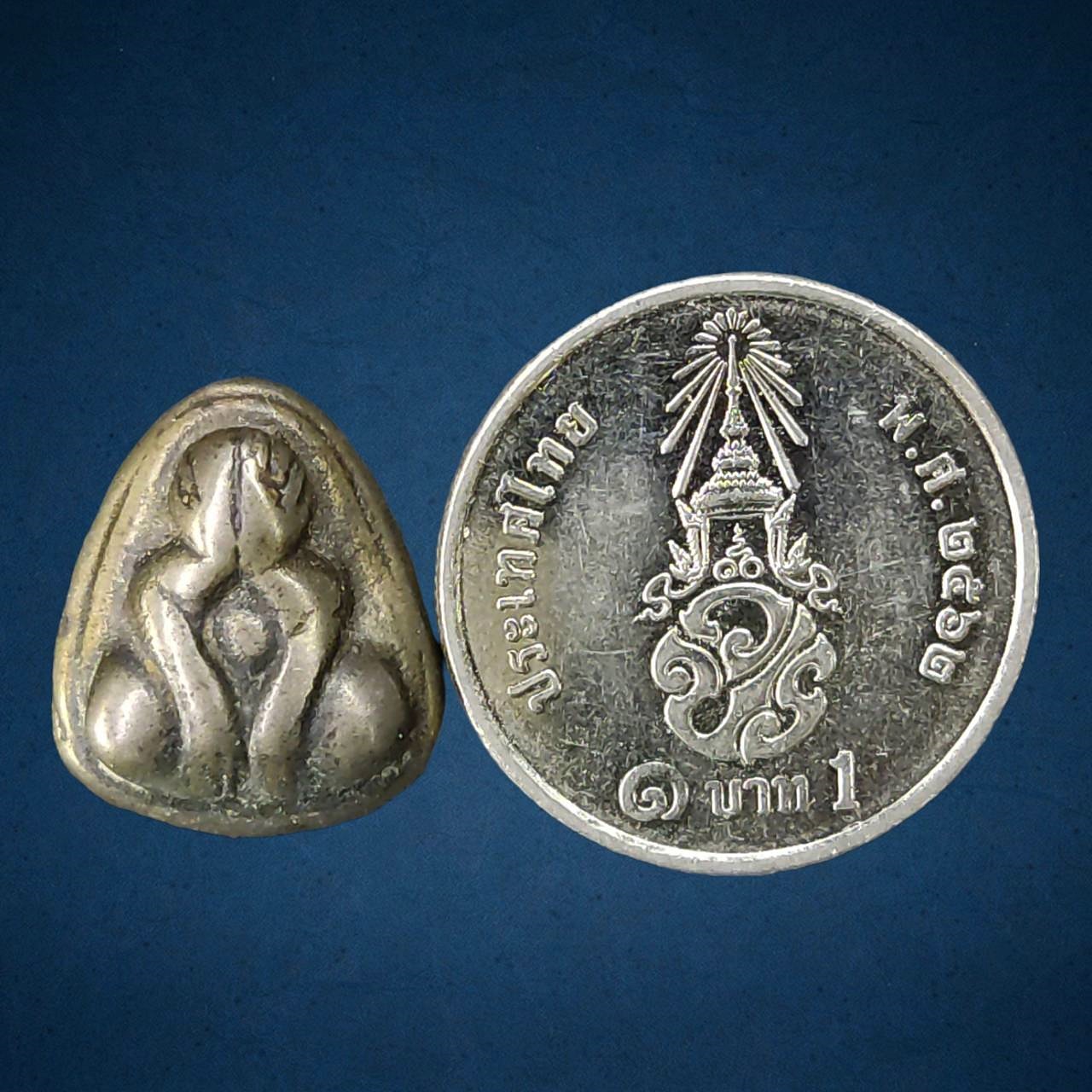 พระปิดตา หลวงพ่อทับ วัดอนงคาราม พิมพ์ต้อ เนื้อเมฆสิทธิ์