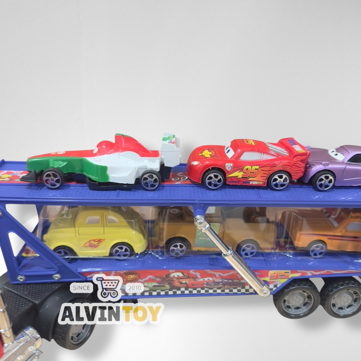 Container Truck Cars 3 - รถแมคควีน รถบรรทุก มีทั้งหมด 7 คัน คันใหญ่ 1 คันเล็ก 6 ผลิตจากวัสดุคุณภาพดี แข็งแรง