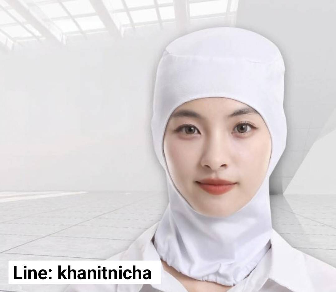 หมวกโรงงาน หมวกอนามัยป้องกันฝุ่น หมวกคลุมผม ป้องกันผมร่วง