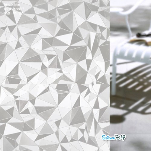 (กว้าง90cm.x290cm.) ฟิล์ม PVC สูญญากาศติดกระจก "Flower" GS056