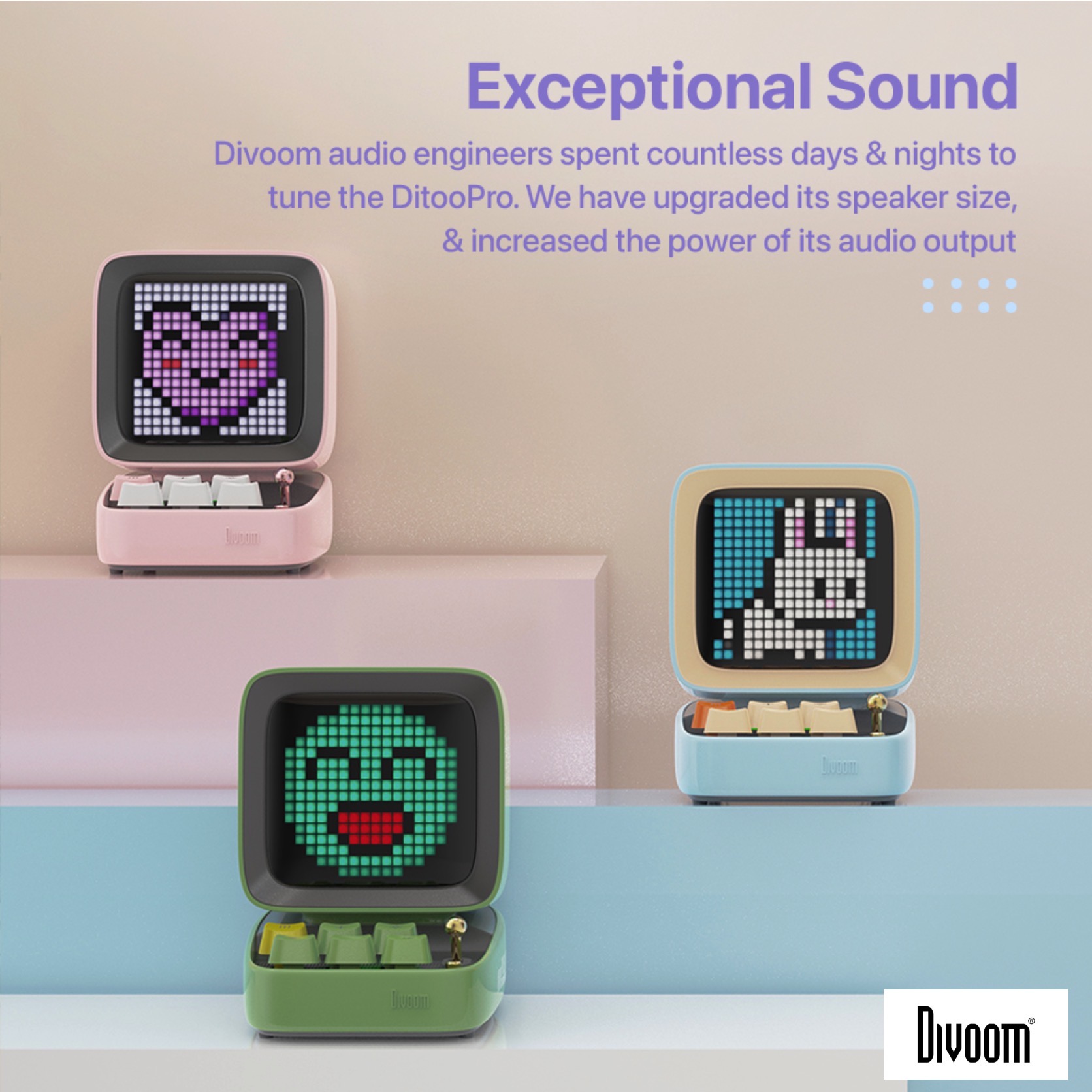 Divoom Ditoo Pro สีดำ Black