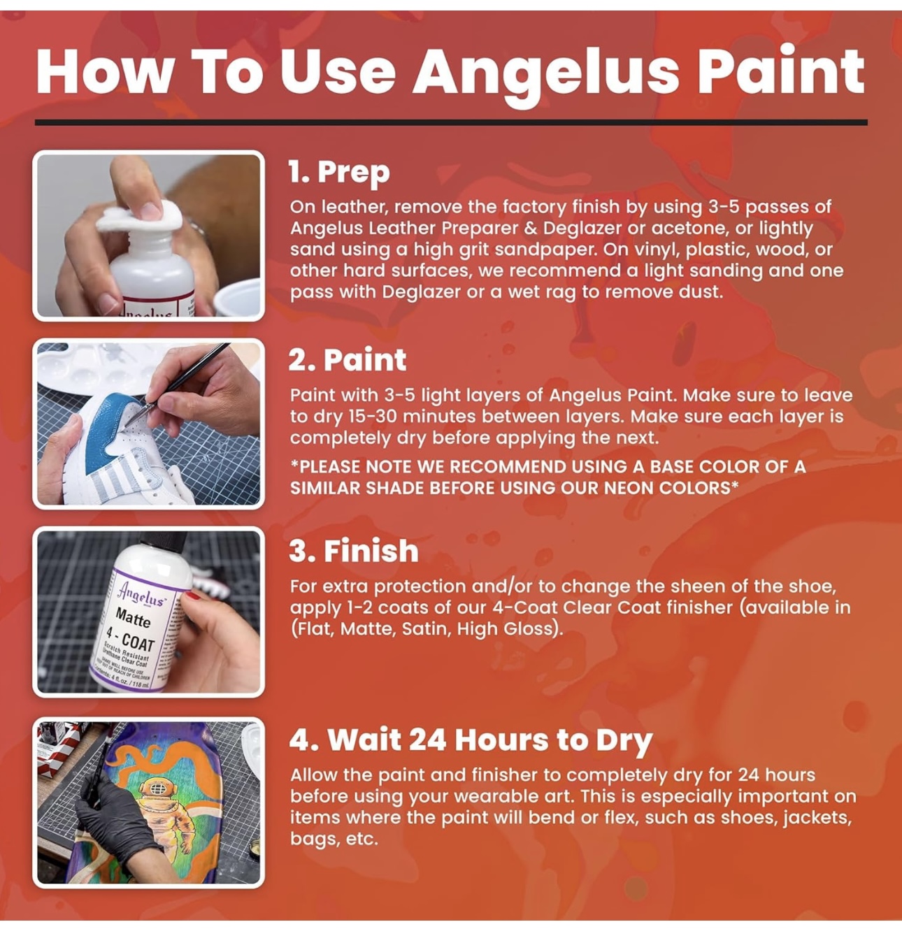 Angelus leather paint ชุดbasics kit ของแท้ usa 🇺🇸