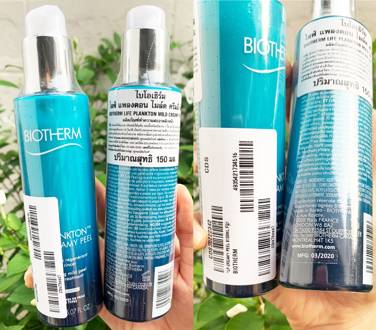 Biotherm Life plankton Mild Creamy Peel ขนาด 150ml.