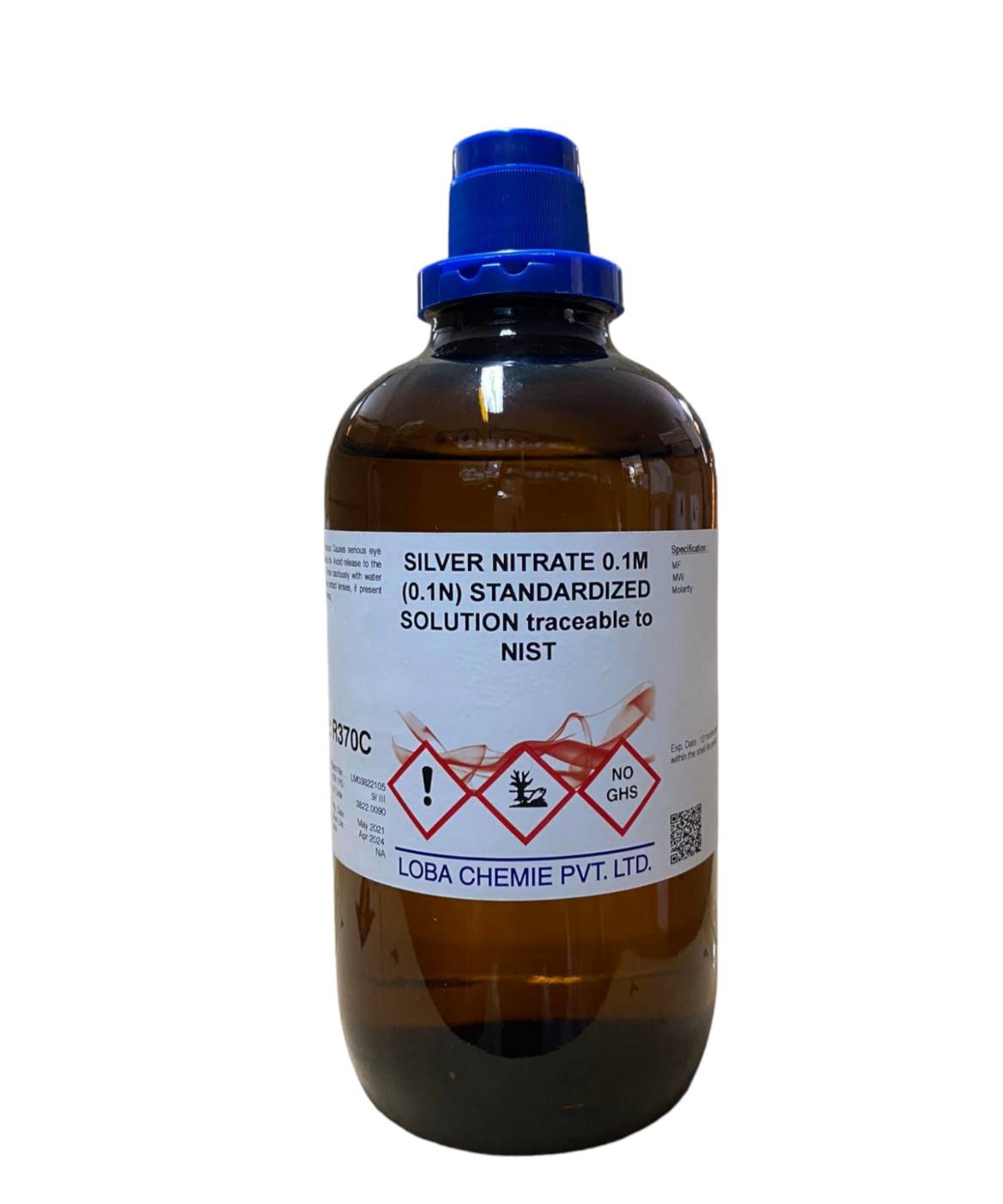 Silver Nitrate Solution 0.1N ,1L #R370C - LOBA (India)