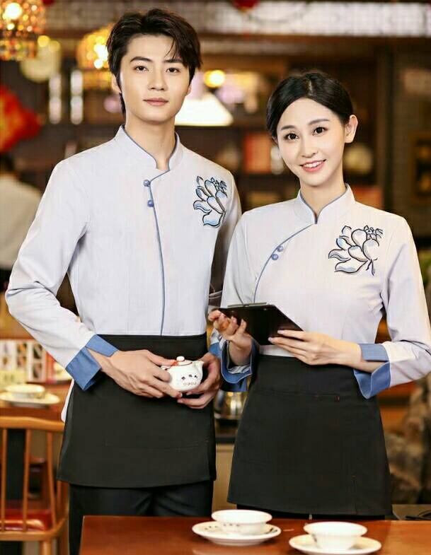 ชุดพนักงานร้านอาหารจีน ชุดพนักงานต้อนรับ