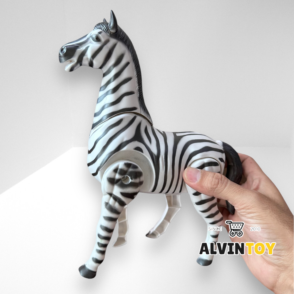 Zebra โมเดลม้าลาย ของเล่นม้าลาย เดินได้ มีเสียง มีไฟ
