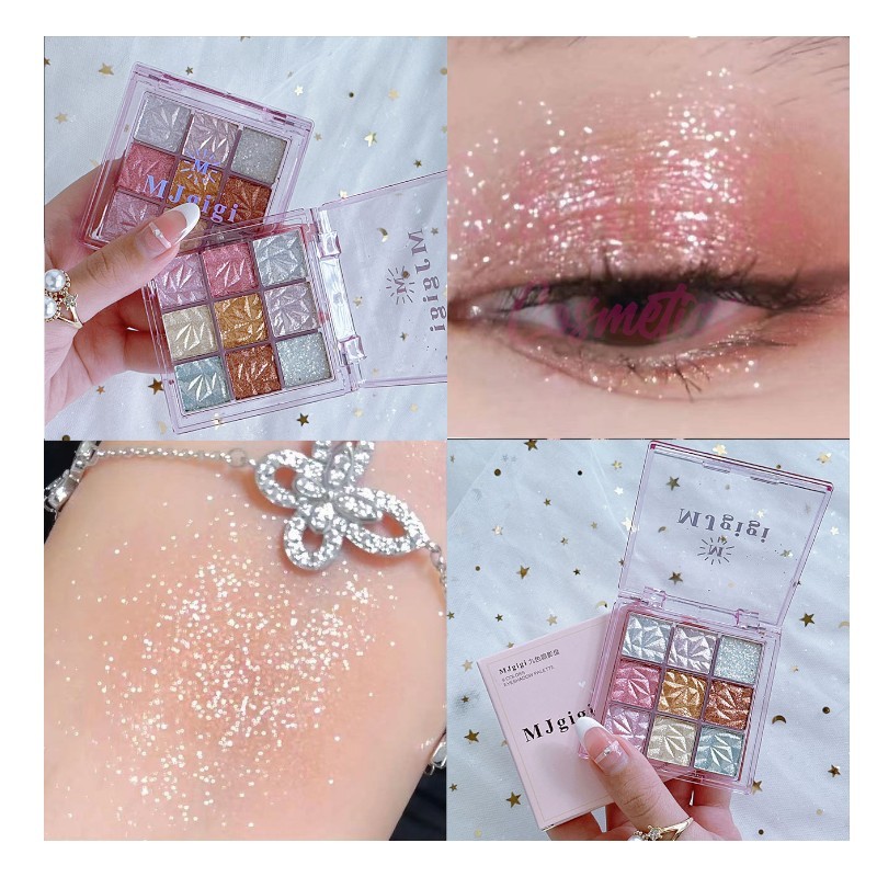 MJgigi กากเพชร ชิมเมอร์ อายแชโดว์กลิตเตอร์ 9 เฉดสี
