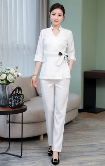 ชุดพนักงานนวดสปา ชุดคลินิกความงาม ชุดพนักงานเสริมสวย