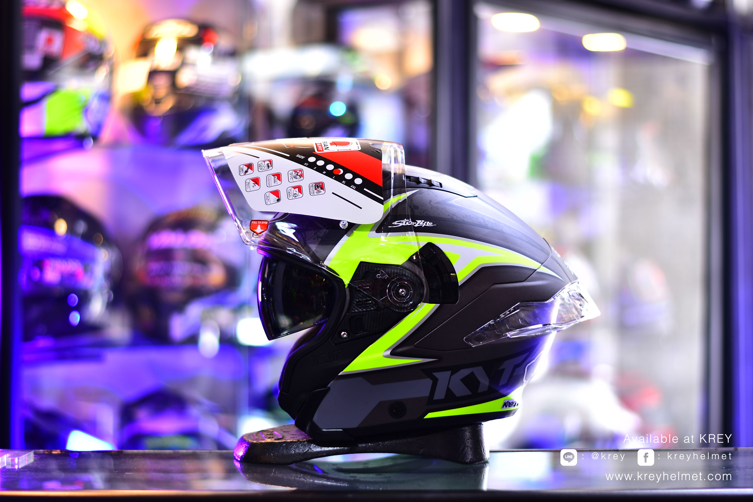 KYT model NF-J Attitude Matt Anthracite Yellow