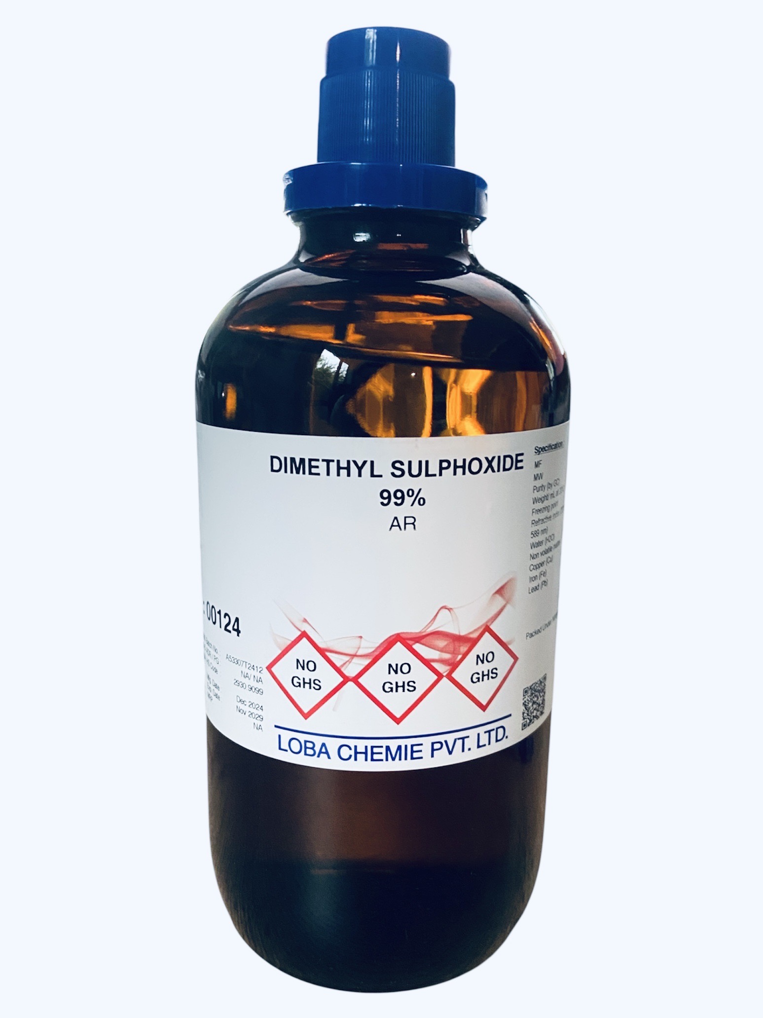 Dimethyl Sulfoxide (DMSO) 99% AR Grade ,1L #00124 - Loba Chemie (India)