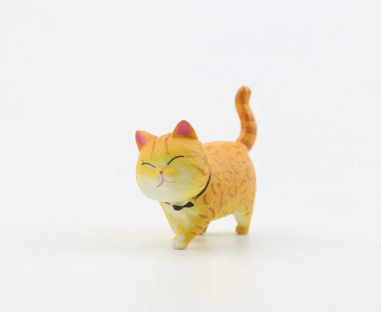 Action Figure โมเดลแมวญี่ปุ่น ตุ๊กตาเเมวจิ๋ว 9 ตัว ขนาดความสูง 5 ซม. หมุนคอได้