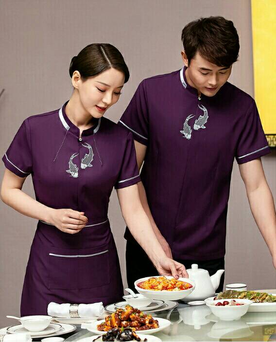 เสื้อพนักงานเสริฟร้านอาหารจีน ภัตตาคารจีน