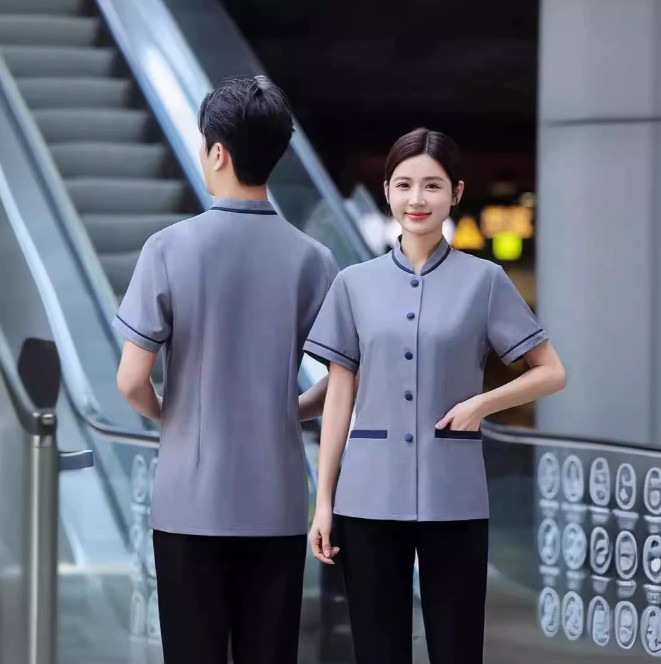 เสื้อแม่บ้านทำความสะอาดห้องพักโรงแรม เสื้อแม่บ้านห้างสรรพสินค้า ชุดแม่บ้านโรงพยาบาล