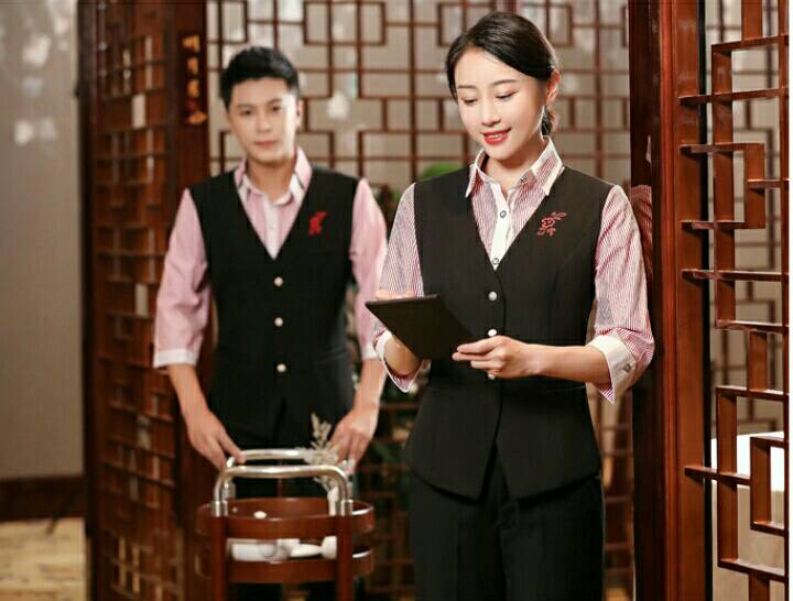 เสื้อพนักงานเสริฟ ร้านกาแฟ ร้านอาหาร ชุดพนักงานต้อนรับ