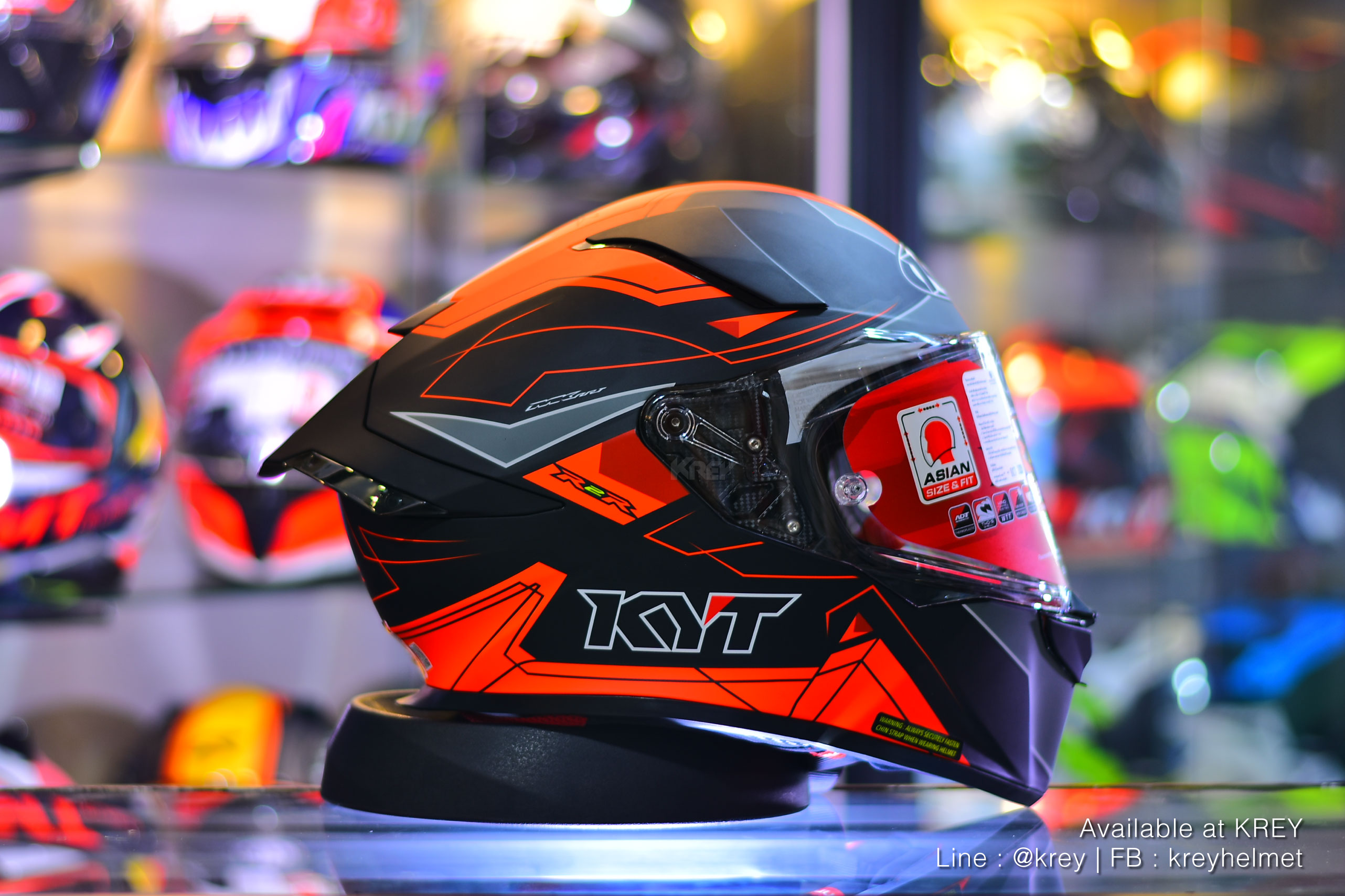 KYT model R2R Pro Led Matt Black Red