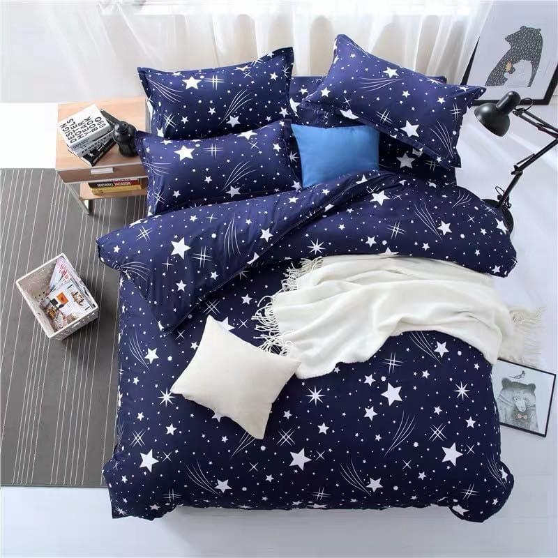 ชุดเครื่องนอน ผ้าปูที่นอน6ฟุต พร้อมผ้านวมขนาด 6ฟุต