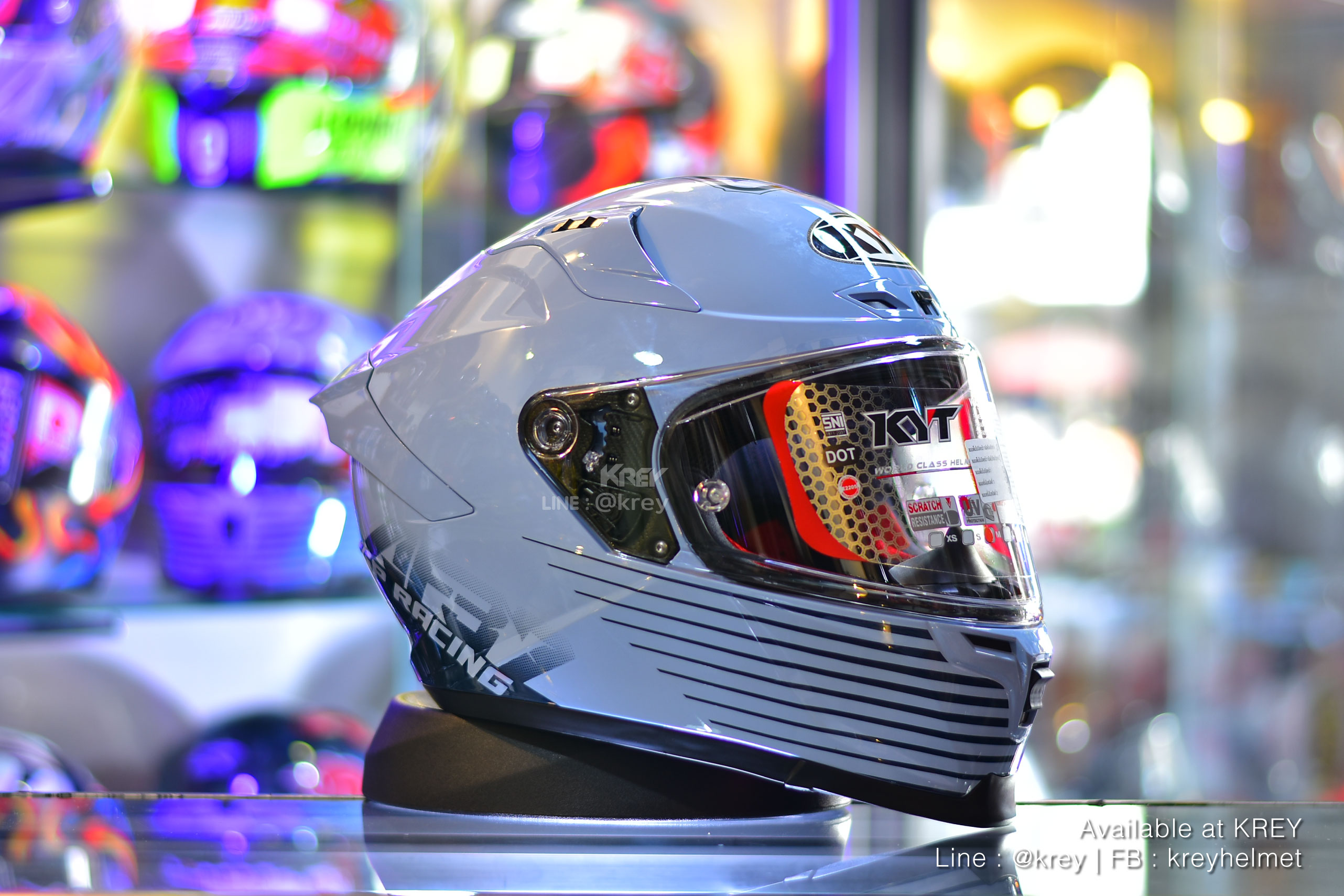 KYT model STRIKER AF37 LIVERY SEA BLUE