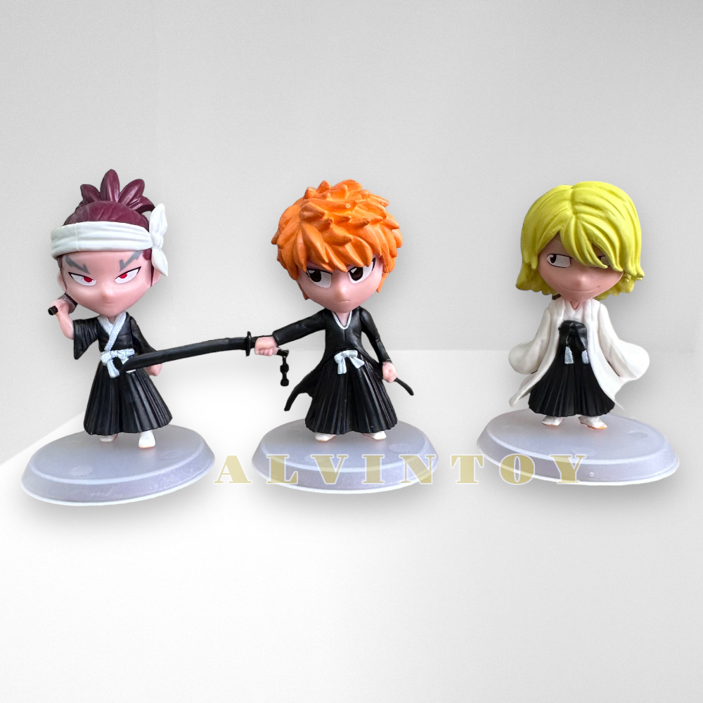 Action Figure Bleach บลีช เทพมรณะ เซ็ต 6 ตัว ขนาดความสูง 8 ซม. มีฐาน งานสวย