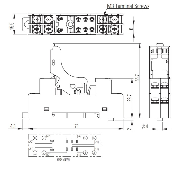 ซ็อกเก็ตรีเลย์ IDEC SJ2S-05B 8A 250V 8-pins / SJ1S-05B 5A 250V 5-pins Socket Relay for RJ2S RJ1S Series