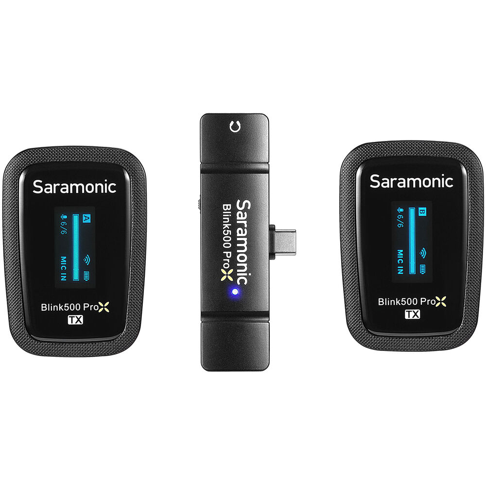 Saramonic Blink500 ProX B6 *ของแท้รับประกัน 2ปี* ไมค์ไร้สายหนีบปกเสื้อ 2 Person (USB-C) Digital Wireless Lavalier Microphone System