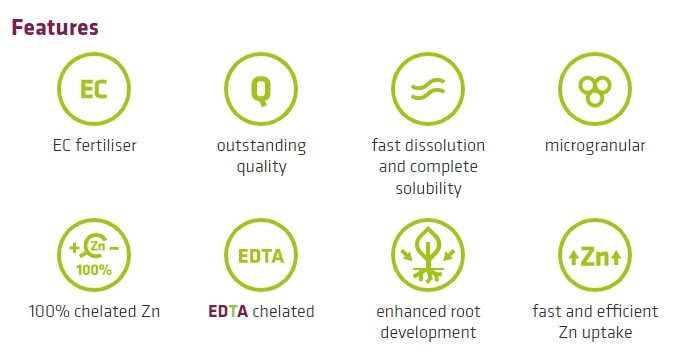 [25KG] ผงจุลธาตุสังกะสี(ซิงค์)คีเลตอีดีทีเอ 15% เวสโก้ สังกะสี (EDTA Zn 15%; ADOB@Poland) บรรจุ 25 กิโลกรัม