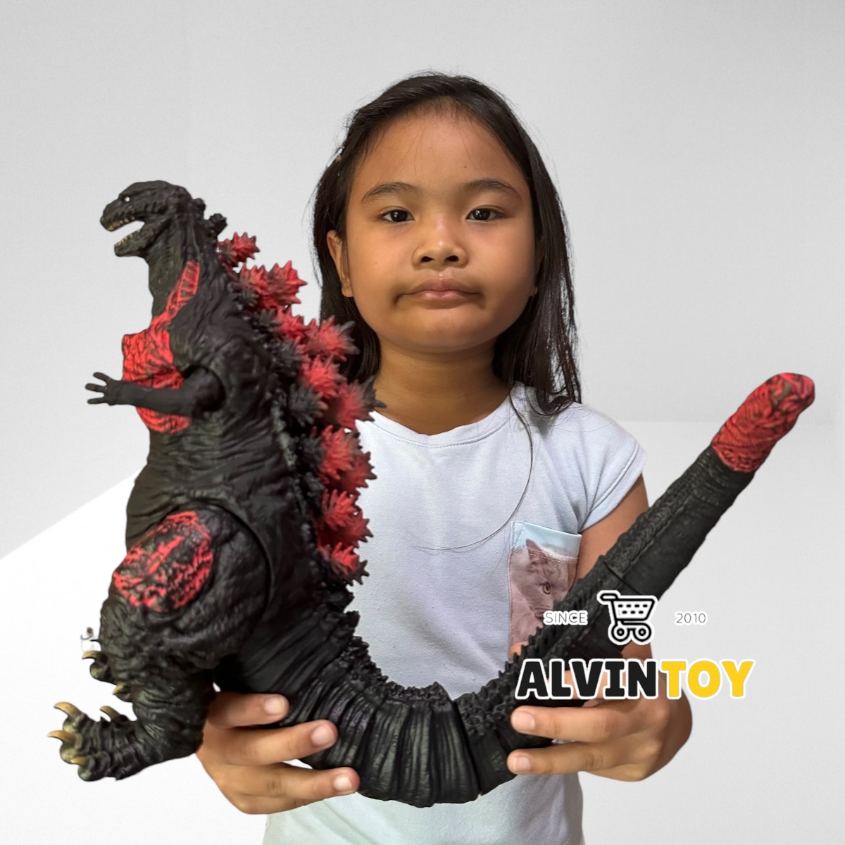 โมเดล Godzilla - ก็อตซิลล่า ตัวใหญ่ สีดำแดง ขนาดความสูง 32 cm. กว้าง 38 cm.