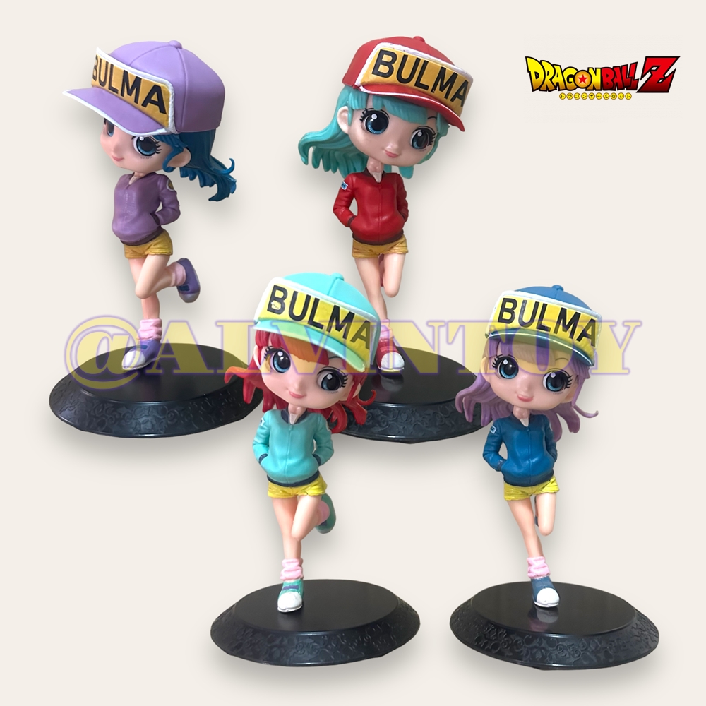 โมเดล Bulma - บลูม่า DragonBall Z ชุด 4 ตัว พร้อมฐานวาง ขนาดความสูง 13.5 ซม.