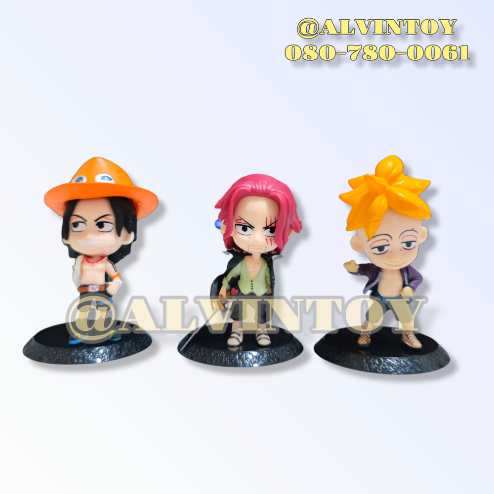 ฟิกเกอร์ One Piece - วันพีช จักรพรรดิ ชุด 6 ตัว ขนาดความสูง 9-12 ซม. ผลิตจาก PVC คุณภาพดี