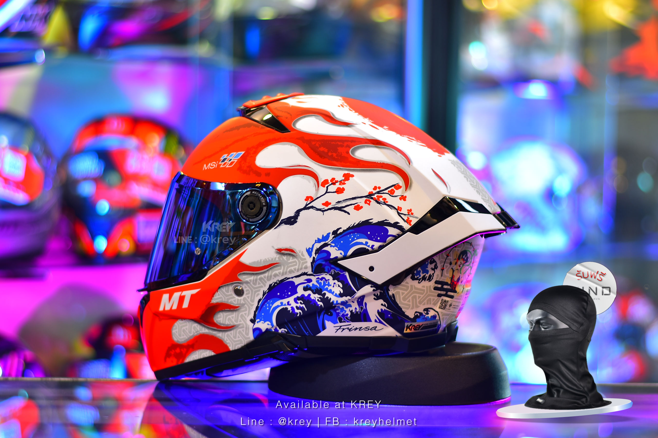 MT model THUNDER 4 SV YAMANAKA JAPAN GLASS WHITE RED MATT