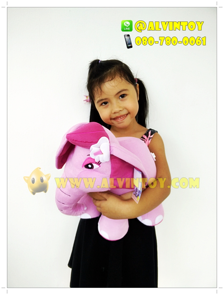 ตุ๊กตาช้างชบาแก้ว 12 นิ้ว