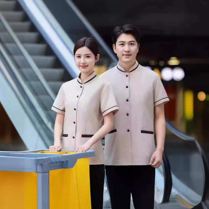 เสื้อแม่บ้านทำความสะอาดห้องพักโรงแรม เสื้อแม่บ้านห้างสรรพสินค้า ชุดแม่บ้านโรงพยาบาล