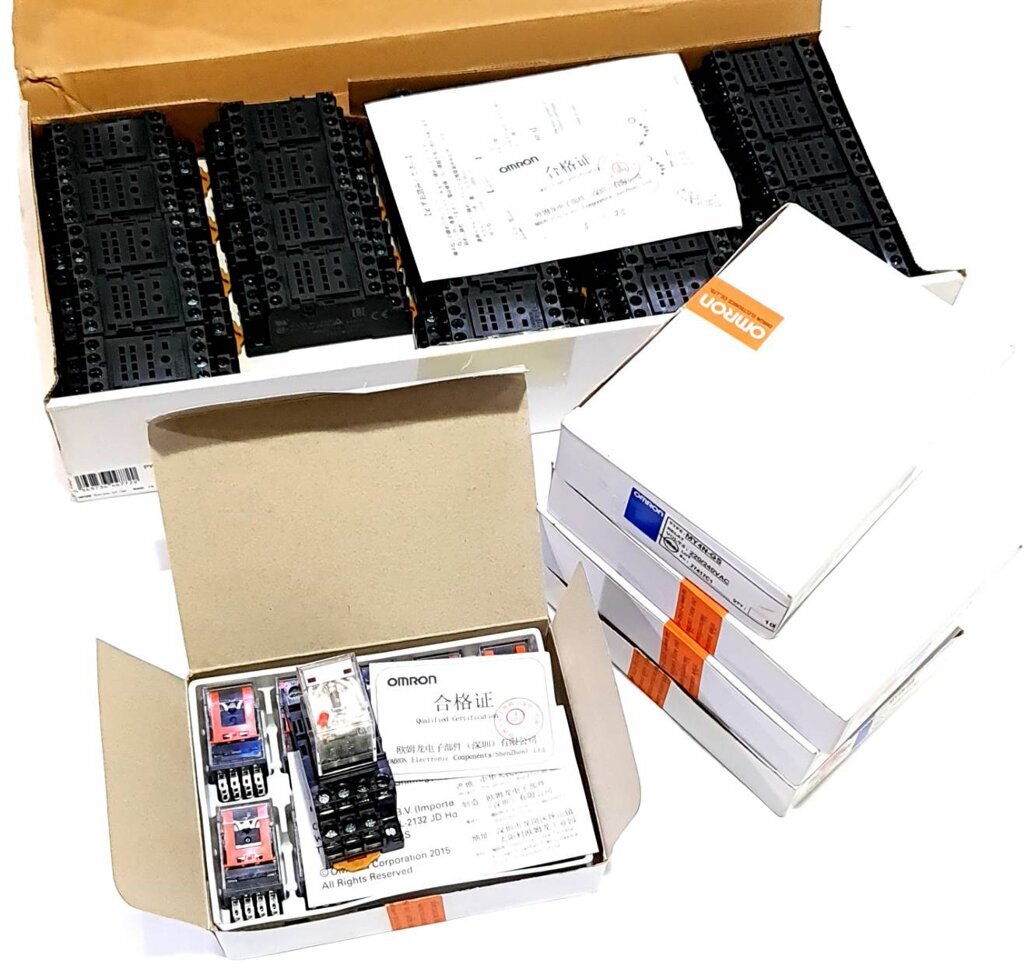 รีเลย์พร้อมซ็อกเก็ต OMRON MY4N-GS 24VDC 220/240VAC Relay with Socket PYFZ-14-E 14-pins 6A 4-Contact Indicator มีไฟแสดงสถานะ LED ติดตั้งแบบยึดรางปีกนก